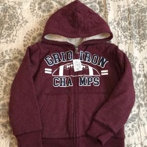 NWT Children’s Place Sherpa Lined Hooodie 5/6 boy